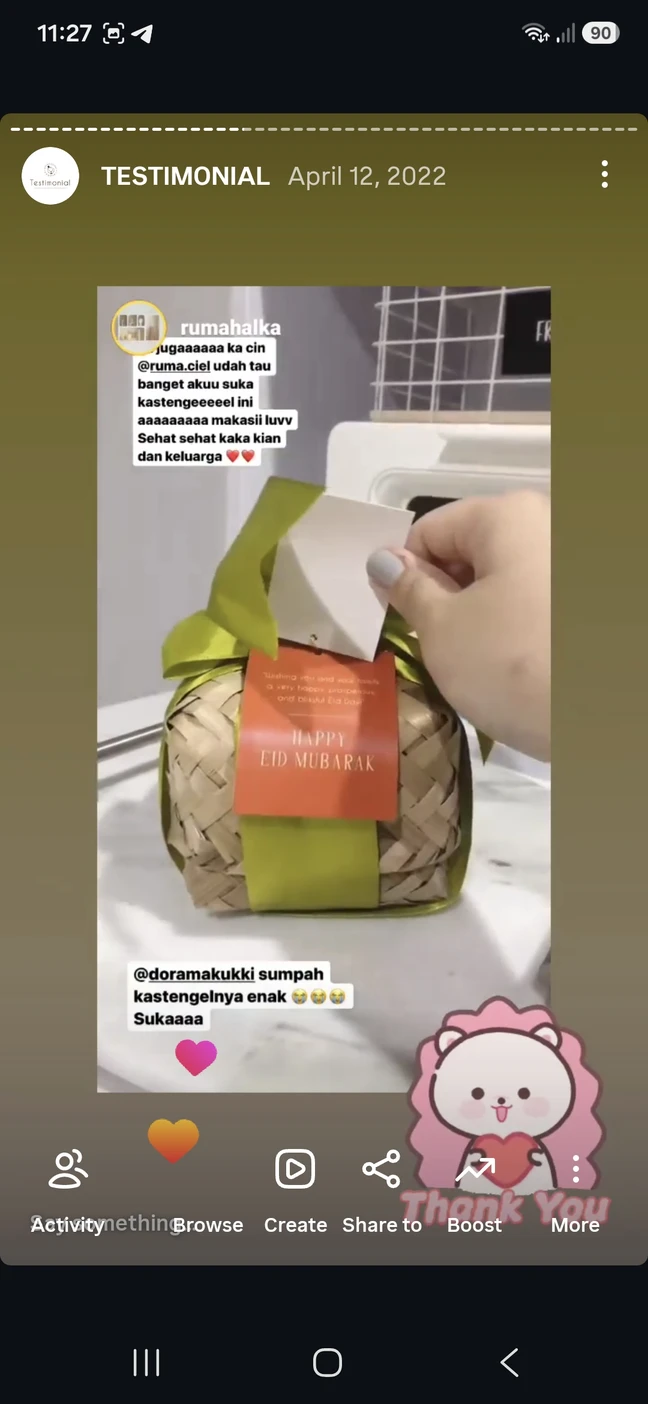 Testimoni customer